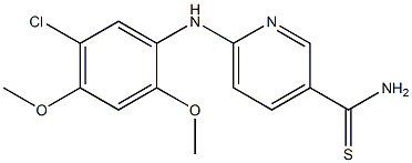 6-[(5-chloro-2,4-dimethoxyphenyl)amino]pyridine-3-carbothioamide 结构式