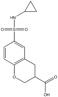 6-[(cyclopropylamino)sulfonyl]chromane-3-carboxylic acid Structure