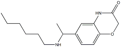 6-[1-(hexylamino)ethyl]-3,4-dihydro-2H-1,4-benzoxazin-3-one Structure