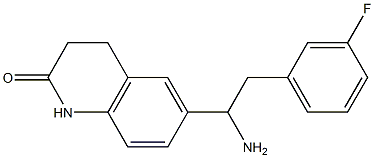 6-[1-amino-2-(3-fluorophenyl)ethyl]-1,2,3,4-tetrahydroquinolin-2-one Structure