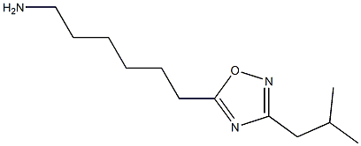 6-[3-(2-methylpropyl)-1,2,4-oxadiazol-5-yl]hexan-1-amine Struktur