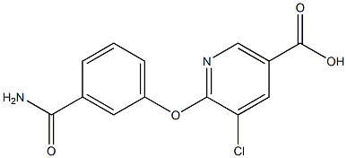 6-[3-(aminocarbonyl)phenoxy]-5-chloronicotinic acid|