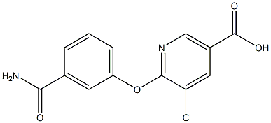  6-[3-(aminocarbonyl)phenoxy]-5-chloronicotinic acid