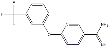 6-[3-(trifluoromethyl)phenoxy]pyridine-3-carboximidamide,,结构式