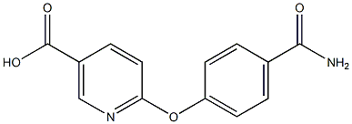 6-[4-(aminocarbonyl)phenoxy]nicotinic acid Structure