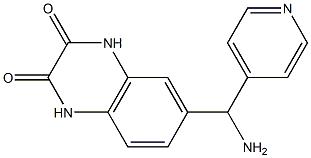 6-[amino(pyridin-4-yl)methyl]-1,2,3,4-tetrahydroquinoxaline-2,3-dione 结构式