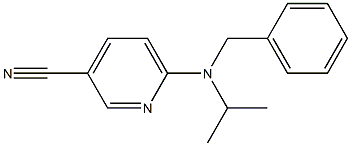 6-[benzyl(propan-2-yl)amino]pyridine-3-carbonitrile 化学構造式