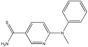 6-[methyl(phenyl)amino]pyridine-3-carbothioamide,,结构式