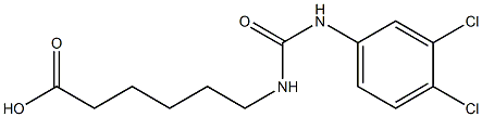 6-{[(3,4-dichlorophenyl)carbamoyl]amino}hexanoic acid Structure