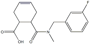6-{[(3-fluorophenyl)methyl](methyl)carbamoyl}cyclohex-3-ene-1-carboxylic acid 结构式