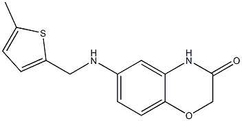 6-{[(5-methylthiophen-2-yl)methyl]amino}-3,4-dihydro-2H-1,4-benzoxazin-3-one Struktur