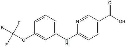 6-{[3-(trifluoromethoxy)phenyl]amino}pyridine-3-carboxylic acid 结构式