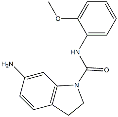 6-amino-N-(2-methoxyphenyl)-2,3-dihydro-1H-indole-1-carboxamide,,结构式