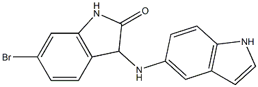 6-bromo-3-(1H-indol-5-ylamino)-2,3-dihydro-1H-indol-2-one Struktur