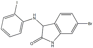 6-bromo-3-[(2-iodophenyl)amino]-2,3-dihydro-1H-indol-2-one Struktur