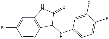 6-bromo-3-[(3-chloro-4-fluorophenyl)amino]-2,3-dihydro-1H-indol-2-one|