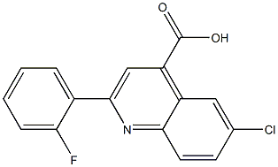 6-chloro-2-(2-fluorophenyl)quinoline-4-carboxylic acid Structure