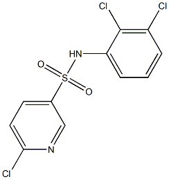 6-chloro-N-(2,3-dichlorophenyl)pyridine-3-sulfonamide 结构式