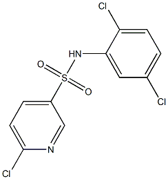 6-chloro-N-(2,5-dichlorophenyl)pyridine-3-sulfonamide Struktur