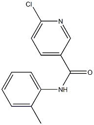6-chloro-N-(2-methylphenyl)pyridine-3-carboxamide 化学構造式