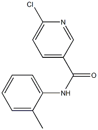 6-chloro-N-(2-methylphenyl)pyridine-3-carboxamide,,结构式