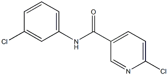 6-chloro-N-(3-chlorophenyl)pyridine-3-carboxamide, 877836-74-3, 结构式