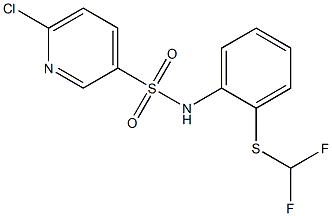 6-chloro-N-{2-[(difluoromethyl)sulfanyl]phenyl}pyridine-3-sulfonamide