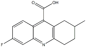 6-fluoro-2-methyl-1,2,3,4-tetrahydroacridine-9-carboxylic acid,,结构式