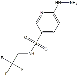 6-hydrazinyl-N-(2,2,2-trifluoroethyl)pyridine-3-sulfonamide Struktur