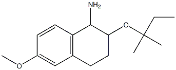 6-methoxy-2-[(2-methylbutan-2-yl)oxy]-1,2,3,4-tetrahydronaphthalen-1-amine Struktur