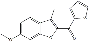 6-methoxy-3-methyl-2-(thiophen-2-ylcarbonyl)-1-benzofuran Structure