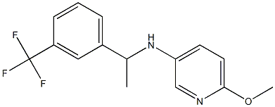 6-methoxy-N-{1-[3-(trifluoromethyl)phenyl]ethyl}pyridin-3-amine Structure