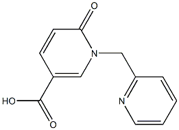 6-oxo-1-(pyridin-2-ylmethyl)-1,6-dihydropyridine-3-carboxylic acid 化学構造式