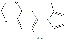 7-(2-methyl-1H-imidazol-1-yl)-2,3-dihydro-1,4-benzodioxin-6-amine,,结构式