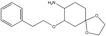 7-(2-phenylethoxy)-1,4-dioxaspiro[4.5]decan-8-amine,,结构式