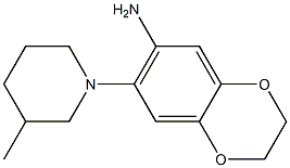 7-(3-methylpiperidin-1-yl)-2,3-dihydro-1,4-benzodioxin-6-amine Structure