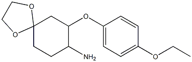 7-(4-ethoxyphenoxy)-1,4-dioxaspiro[4.5]dec-8-ylamine Struktur