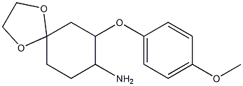 7-(4-methoxyphenoxy)-1,4-dioxaspiro[4.5]dec-8-ylamine,,结构式