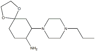 7-(4-propylpiperazin-1-yl)-1,4-dioxaspiro[4.5]dec-8-ylamine Structure