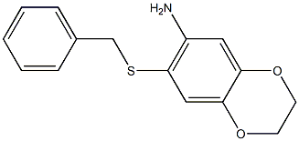 7-(benzylsulfanyl)-2,3-dihydro-1,4-benzodioxin-6-amine Struktur