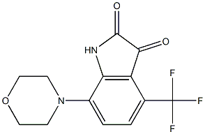 7-(morpholin-4-yl)-4-(trifluoromethyl)-2,3-dihydro-1H-indole-2,3-dione 结构式