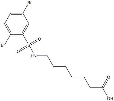 7-[(2,5-dibromobenzene)sulfonamido]heptanoic acid