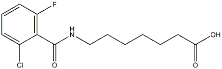 7-[(2-chloro-6-fluorophenyl)formamido]heptanoic acid Struktur