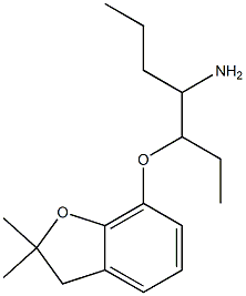 7-[(4-aminoheptan-3-yl)oxy]-2,2-dimethyl-2,3-dihydro-1-benzofuran,,结构式
