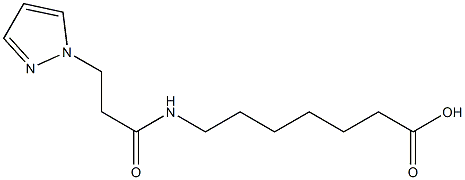 7-[3-(1H-pyrazol-1-yl)propanamido]heptanoic acid Structure