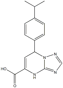 7-[4-(propan-2-yl)phenyl]-4H,7H-[1,2,4]triazolo[1,5-a]pyrimidine-5-carboxylic acid 结构式