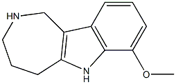 7-methoxy-1H,2H,3H,4H,5H,6H-azepino[4,3-b]indole,,结构式