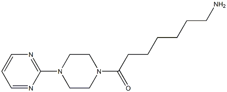 7-oxo-7-(4-pyrimidin-2-ylpiperazin-1-yl)heptan-1-amine Struktur