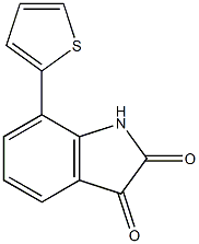 7-thien-2-yl-1H-indole-2,3-dione 化学構造式
