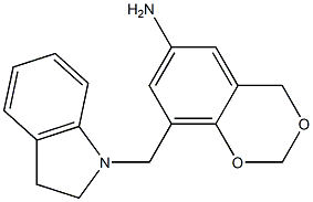 8-(2,3-dihydro-1H-indol-1-ylmethyl)-2,4-dihydro-1,3-benzodioxin-6-amine Structure
